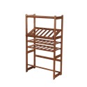 Regał Drewniany LSR – półki mieszane 1 + 2 + 2 – brąz