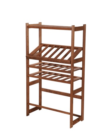 Regał Drewniany LSR – półki mieszane 1 + 2 + 2 – brąz - product 2