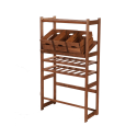 Regał Drewniany LSR – półki mieszane 1 + 2 + 2 – brąz