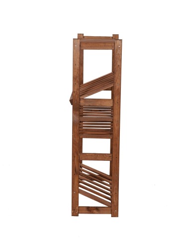 Regały/meble wielofunkcyjne - Regał Drewniany LSR – półki mieszane 1 + 2 + 2 – brąz - product 3