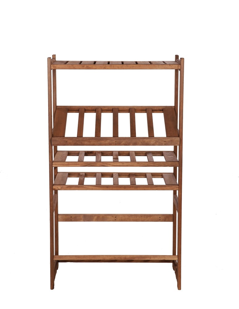 Regały/meble wielofunkcyjne - Regał Drewniany LSR – półki mieszane 1 + 2 + 2 – brąz - product MODO24.PL 4