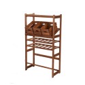 Regał Drewniany LSR – półki mieszane 1 + 2 + 2 – brąz