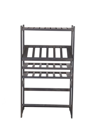 Regał Drewniany LSR – półki mieszane 1 + 2 + 2 – szary - product 2