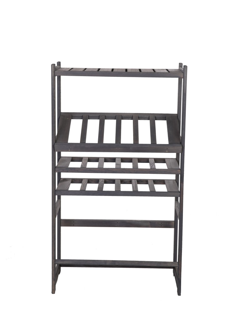 Regały/meble wielofunkcyjne - Regał Drewniany LSR – półki mieszane 1 + 2 + 2 – szary - product MODO24.PL 2