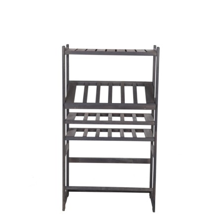 Regał Drewniany LSR – półki mieszane 1 + 2 + 2 – szary