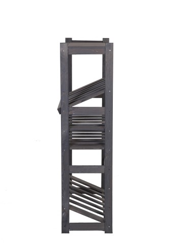 Regały/meble wielofunkcyjne - Regał Drewniany LSR – półki mieszane 1 + 2 + 2 – szary - product 4