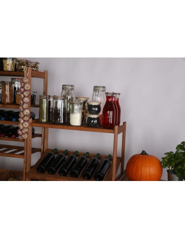 Regały/meble wielofunkcyjne - Regał Drewniany LSR – 10 półek na wino – brązowy - product 16