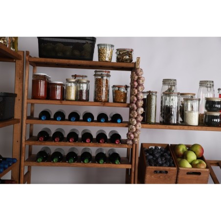 Regał Drewniany LSR – 10 półek na wino – brązowy