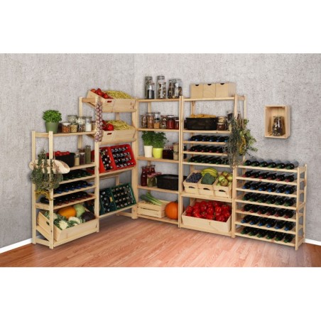 Regał Drewniany LSR – 10 półek na wino