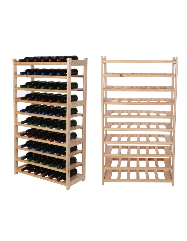 Regały/meble wielofunkcyjne - Regał Drewniany LSR – 10 półek na wino - produkt MODO24.PL 1