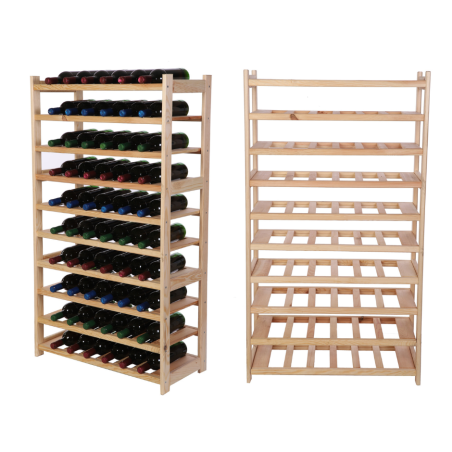 Regał Drewniany LSR – 10 półek na wino