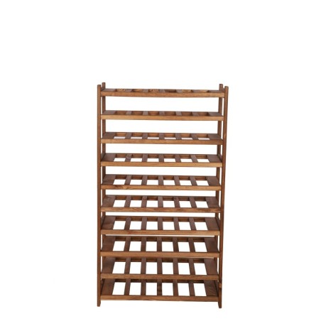 Regał Drewniany LSR – 10 półek na wino – brązowy