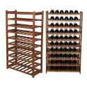 Regał Drewniany LSR – 10 półek na wino – brązowy