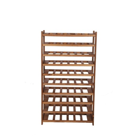 Regał Drewniany LSR – 10 półek na wino – brązowy