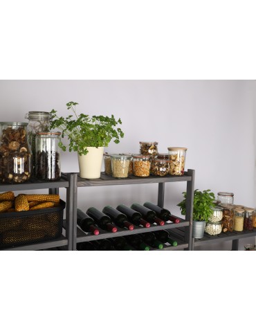 Regały/meble wielofunkcyjne - Regał Drewniany LSR – 3 półki na skrzynki – szary - product 10