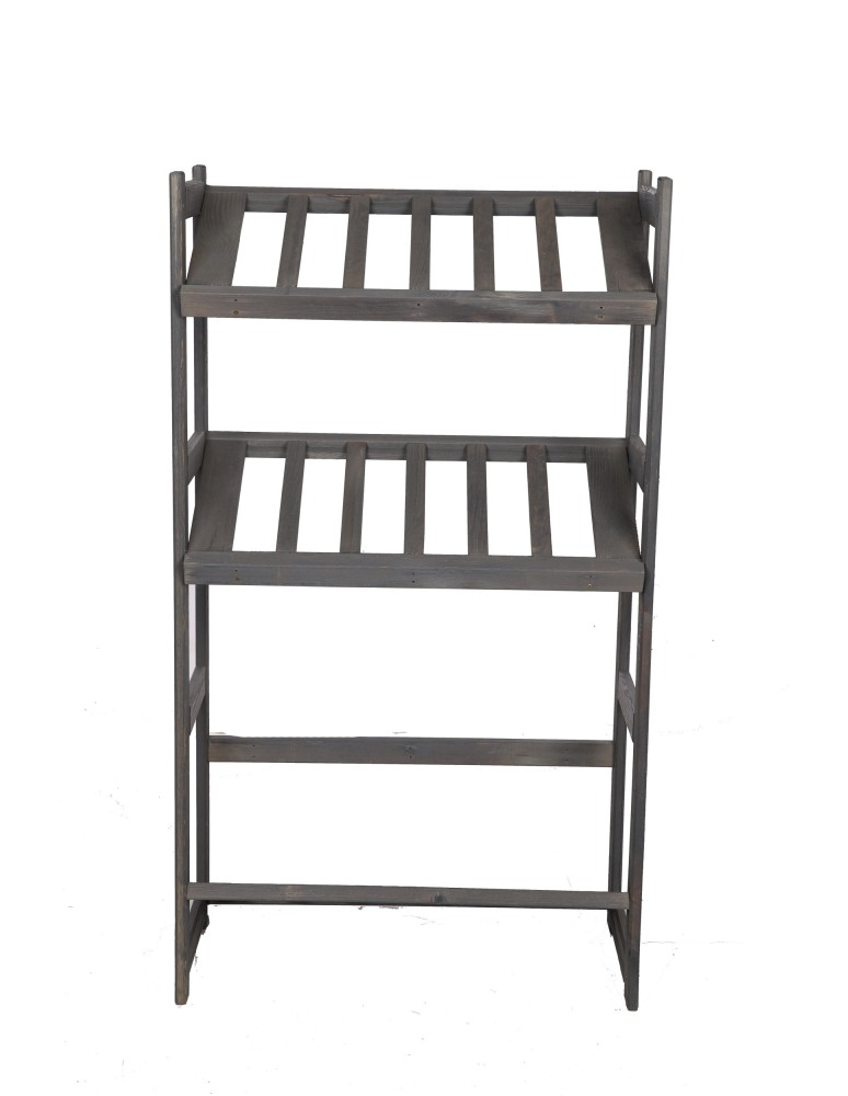 Regały/meble wielofunkcyjne - Regał Drewniany LSR – 3 półki na skrzynki – szary - product MODO24.PL 3