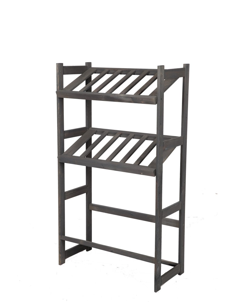 Regały/meble wielofunkcyjne - Regał Drewniany LSR – 3 półki na skrzynki – szary - product MODO24.PL 19