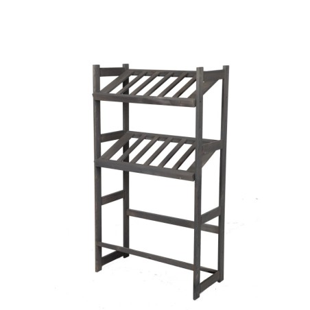 Regał Drewniany LSR – 3 półki na skrzynki – szary