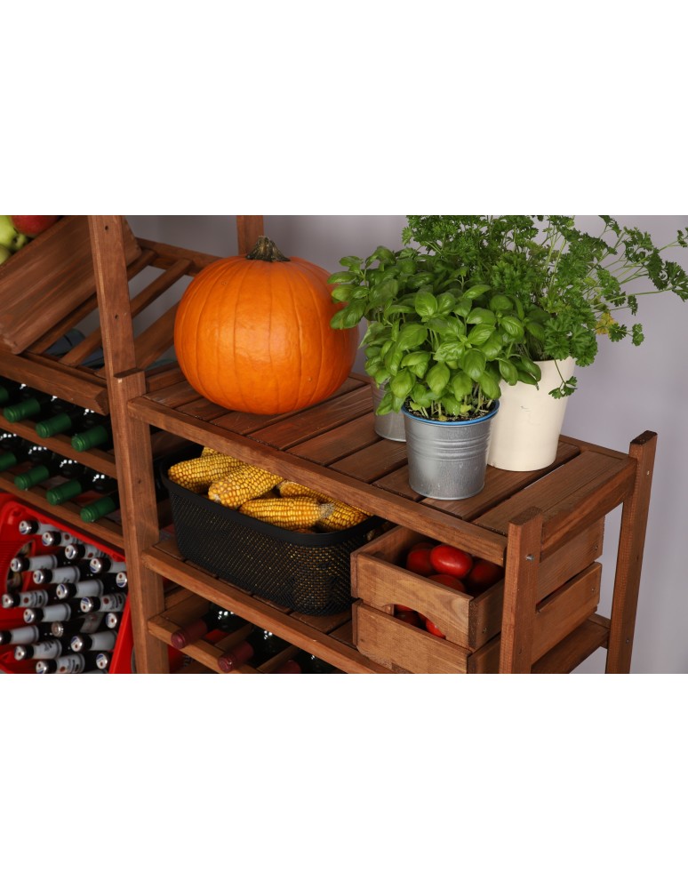 Regały/meble wielofunkcyjne - Wielozadaniowy LSR – Półki Mieszane 1 + 2 + 1/ Brąz - product MODO24.PL 17