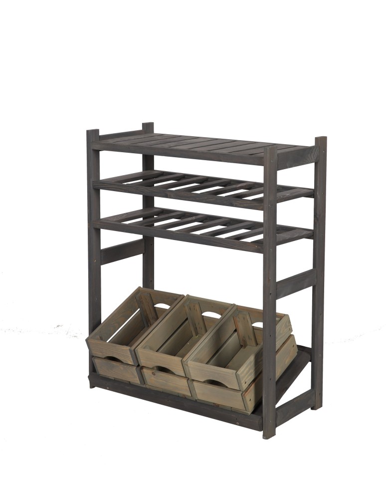 Regały/meble wielofunkcyjne - Wielozadaniowy LSR – Półki Mieszane 1 + 2 + 1/ Szary - product MODO24.PL 3