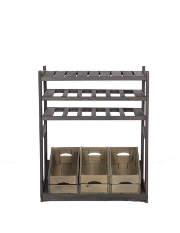 Regały/meble wielofunkcyjne - Wielozadaniowy LSR – Półki Mieszane 1 + 2 + 1/ Szary - product 4