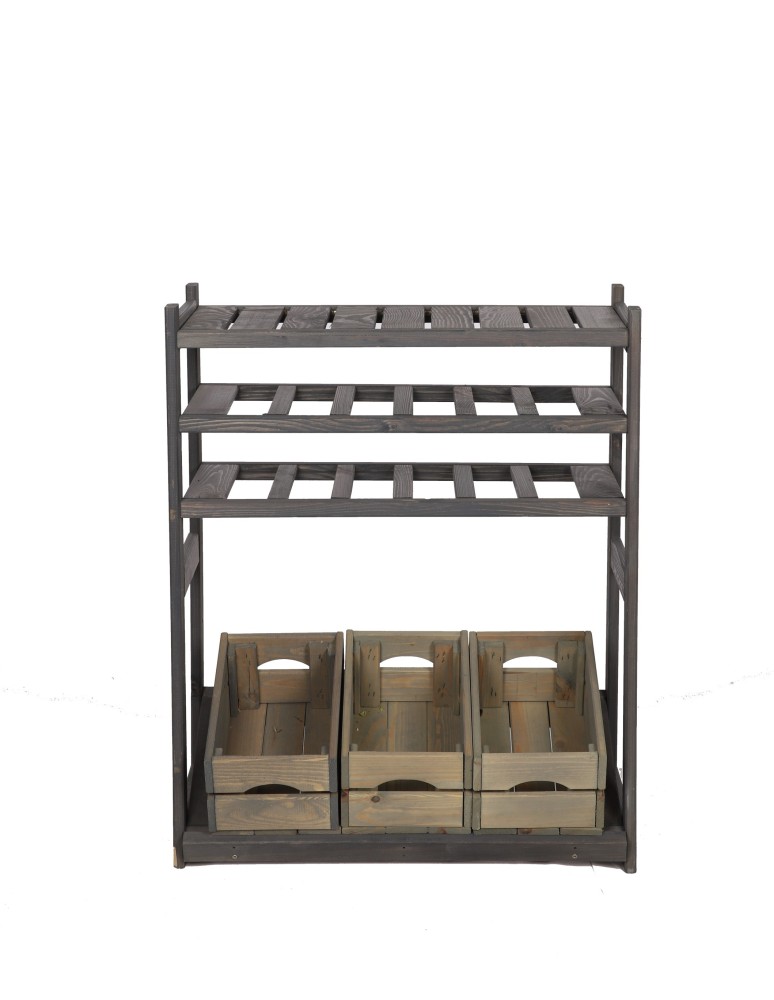 Regały/meble wielofunkcyjne - Wielozadaniowy LSR – Półki Mieszane 1 + 2 + 1/ Szary - product MODO24.PL 4