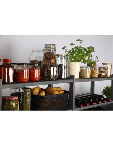 Regały/meble wielofunkcyjne - Wielozadaniowy LSR – Półki Mieszane 1 + 2 + 1/ Szary - product 15