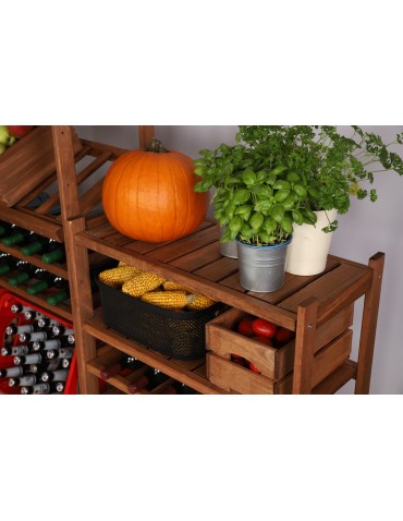 Regały/meble wielofunkcyjne - Wielozadaniowy LSR – Półki Mieszane 1 + 2 + 1/ Brąz - product 15