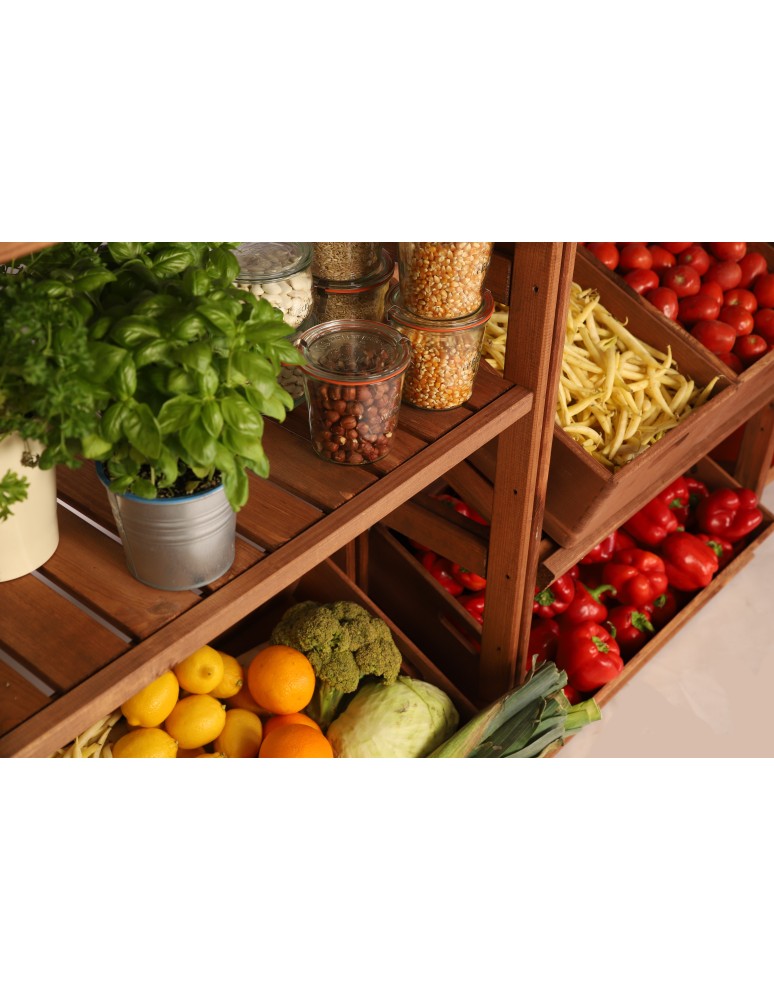 Regały/meble wielofunkcyjne - Wielozadaniowy LSR – Półki Mieszane 2 + 4 + 0/ Brąz - product MODO24.PL 12