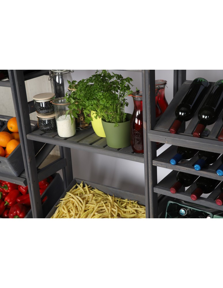 Regały/meble wielofunkcyjne - Wielozadaniowy LSR – Półki Mieszane 2 + 4 + 0/ Szary - product MODO24.PL 14