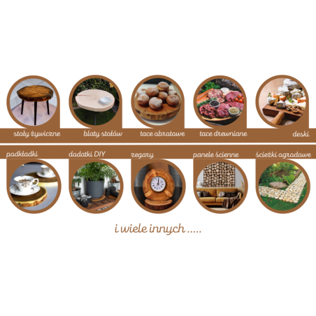 Owalny Plaster Dębu ⭖ Z Korą/Surowy ⭖  wym. 175/150/12 cm ⭖ DIY