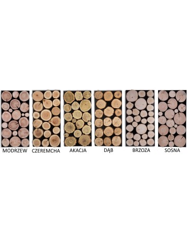 Drewniane Panele Ścienne/ Panele z Plastrów - Ozdobny Panel Ścienny ⭑ Plastry MIX POLSKICH LASÓW ⭑ 1 sztuka - product 4