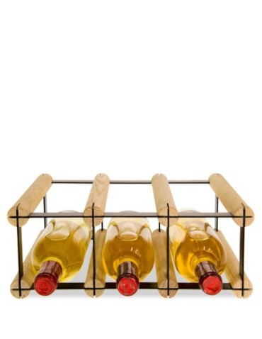Regały na butelki szklane/PET RW-8  Przechowywanie alkoholu w domu - Stojak RW-8 3x1 na 3 butelki - product 10