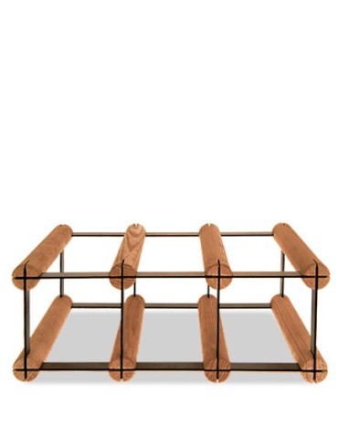 Regały na butelki szklane/PET RW-8  Przechowywanie alkoholu w domu - Stojak RW-8 3x1 na 3 butelki - brązowy - product 5