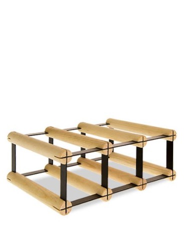 Regały na butelki szklane/PET RW-8  Przechowywanie alkoholu w domu - Stojak RW-8 3x1 na 3 butelki - brązowy - product 12