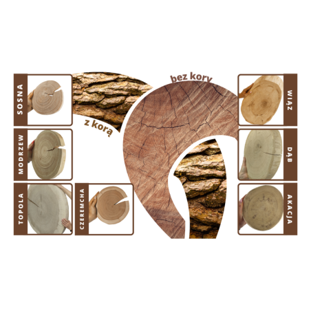 Blat Na Stolik ❍ Okorowany Plaster Drewna ❍ Dł 120 cm  UNIKAT 104035