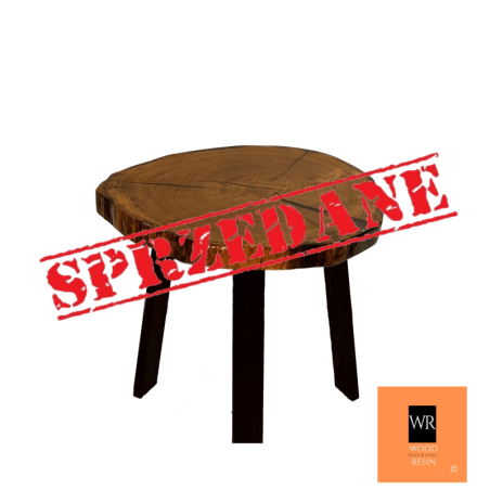 Dębowy Stolik lub Blat ~ Oak Grove ~ Wysoki Połysk Żywicy ~ 60x56x5 cm