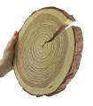 Plaster drewna z korą - fi 20-25 cm - Modrzew, gr 3,0 cm