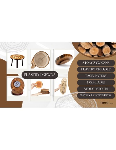 Blaty Drewniane - Blat Na Stolik ❍ Okorowany Plaster Drewna ❍ Dł 80 cm  UNIKAT 141810 - product 6