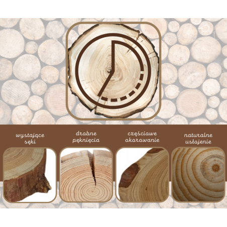 Blat Na Stolik ❍ Okorowany Plaster Drewna ❍ Dł 70 cm  UNIKAT 142302