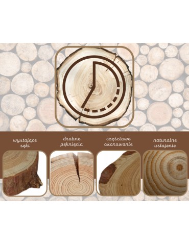 Blaty Drewniane - Blat Na Stolik ❍ Okorowany Plaster Drewna ❍ Dł 86 cm  UNIKAT 160029 - product 8