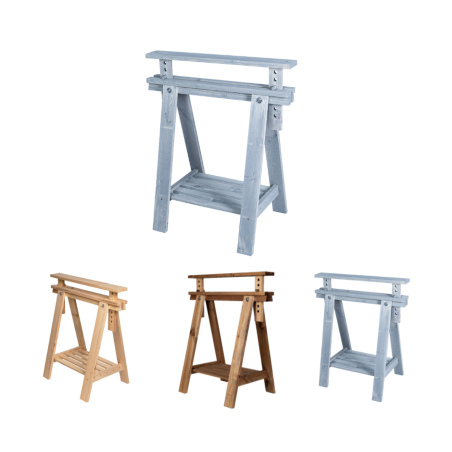 Regulowany Koziołek Warsztatowy W Kolorze Szarym - 1 sztuka