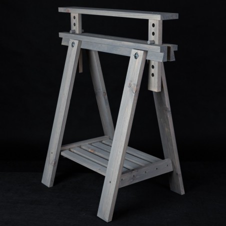 Regulowany Koziołek Warsztatowy W Kolorze Szarym - 1 sztuka