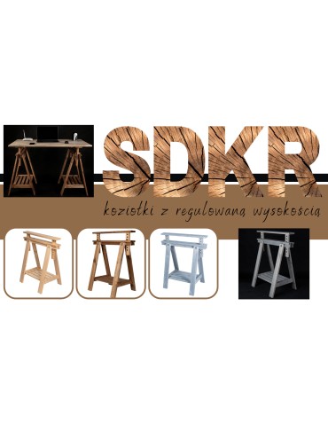 Koziołki Warsztatowe - Regulowany Koziołek Warsztatowy W Kolorze Brązowym - 1 sztuka - product 3