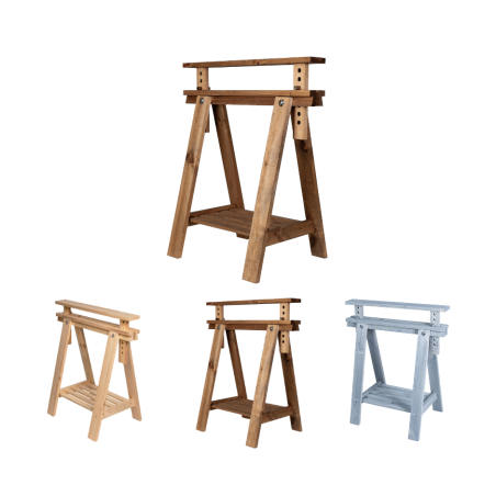 Regulowany Koziołek Warsztatowy W Kolorze Brązowym - 1 sztuka