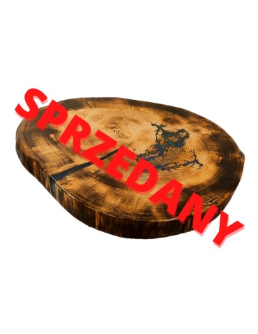 Stolik lub Blat ⭖ Green-Blue ⭖ Wood & Resin ⭖ Unikat  143038