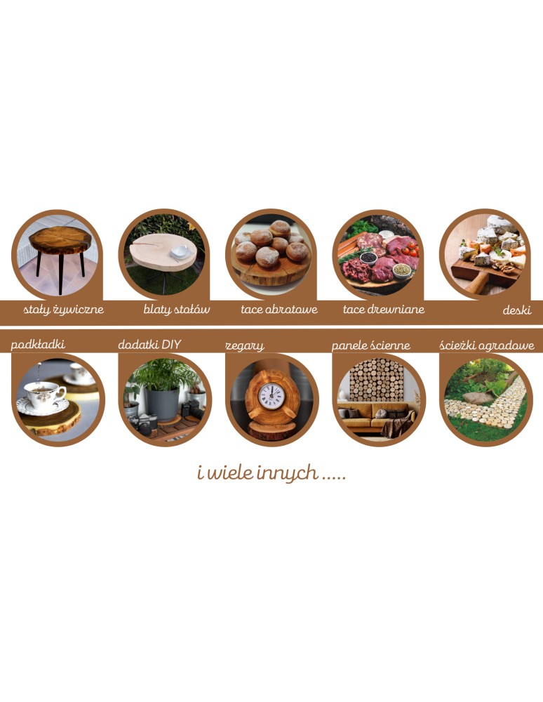 Blaty Drewniane - Blat Na Stolik ❍ Okorowany Plaster Drewna ❍ Dł 123 cm  UNIKAT 122458 - product MODO24.PL 11