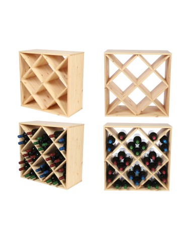 Segmentowy Regał na Alkohole (półki X4) – RW61  Naturalne Drewno - product 2