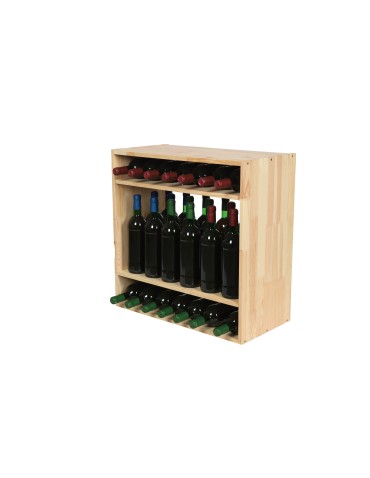 Seria RW-61 - Segmentowy Regał na Alkohole (2 pełne półki) – RW61  Naturalne Drewno - product 4