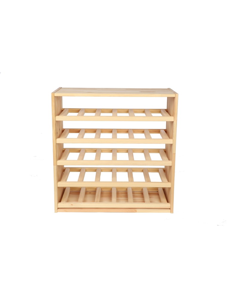 Seria RW-61 - Segmentowy Regał na Alkohole (5 poziomych leżni) – RW61 Naturalne Drewno - product MODO24.PL 5